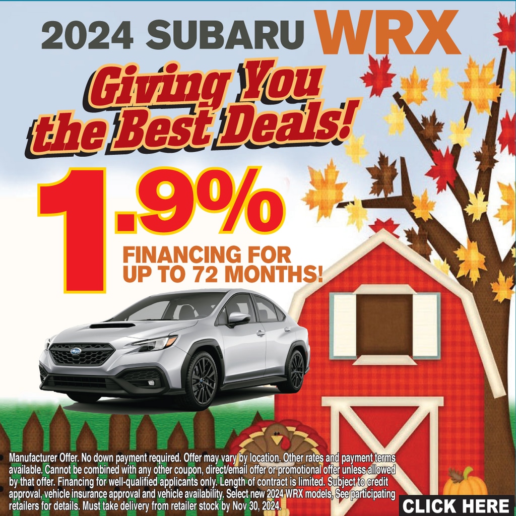 new 2024 Subaru WRX car, priced at $36,599