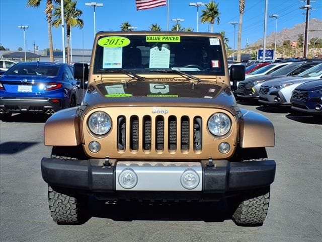 used 2015 Jeep Wrangler Unlimited car, priced at $14,000